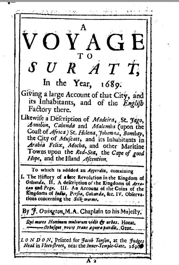 A voyage to Surat in the year 1689 (my review of Arracan&nbsp;section)